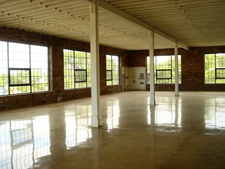 Interiors finishes are true to the original building / new polished concrete floor  