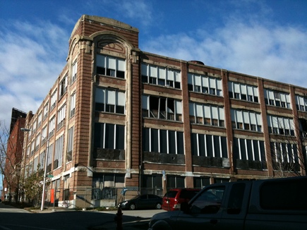 Existing exterior, formerly the Lebow Coat Factory-Baltimore Design School